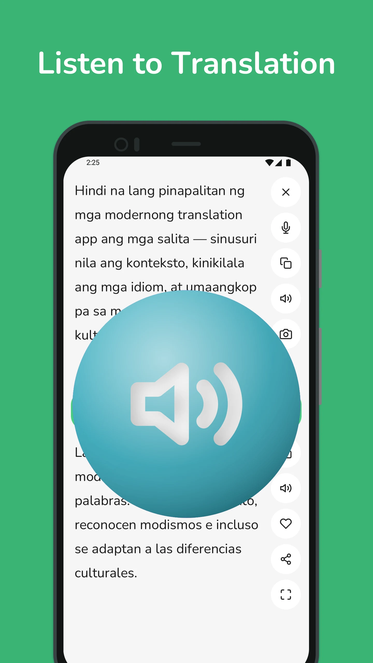 Filipino - Spanish Translator screenshot