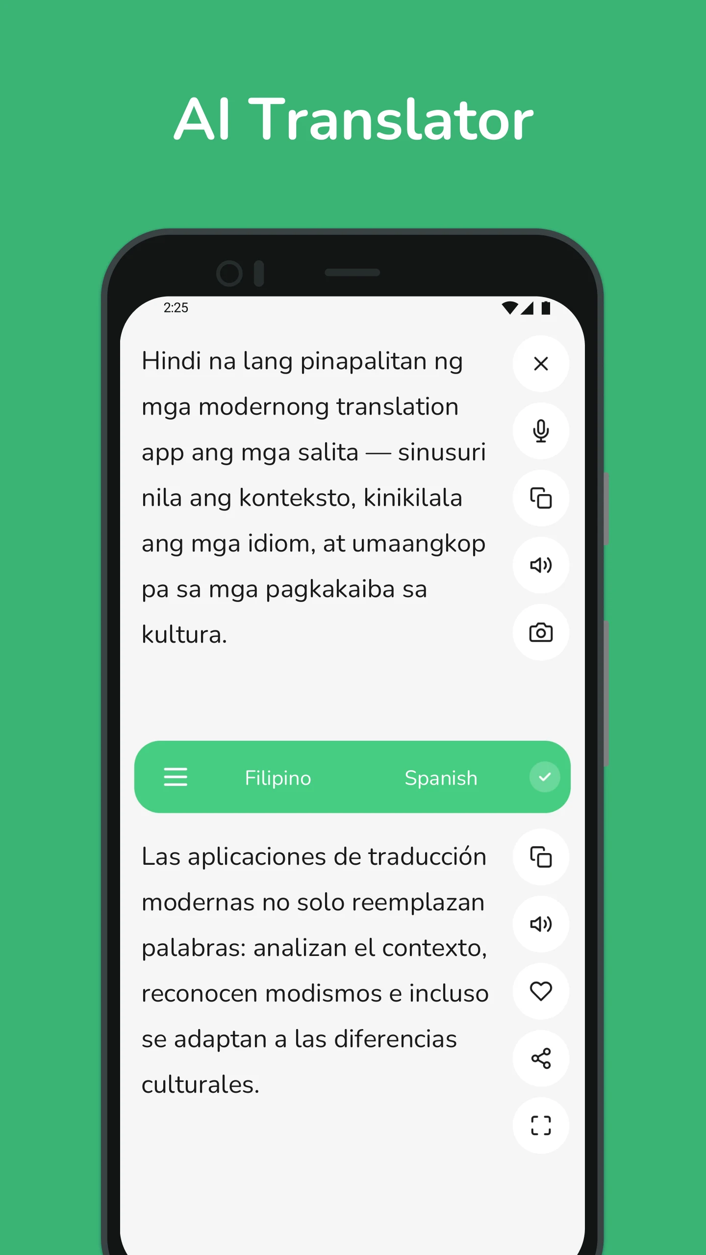 Filipino - Spanish Translator screenshot